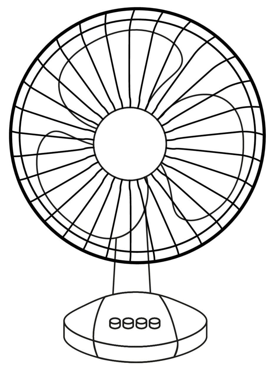 Desenho deImagem de Ventilador de Mesa para colorir