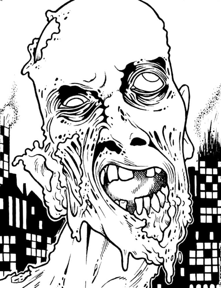 Desenho deImagem de Zumbi para colorir