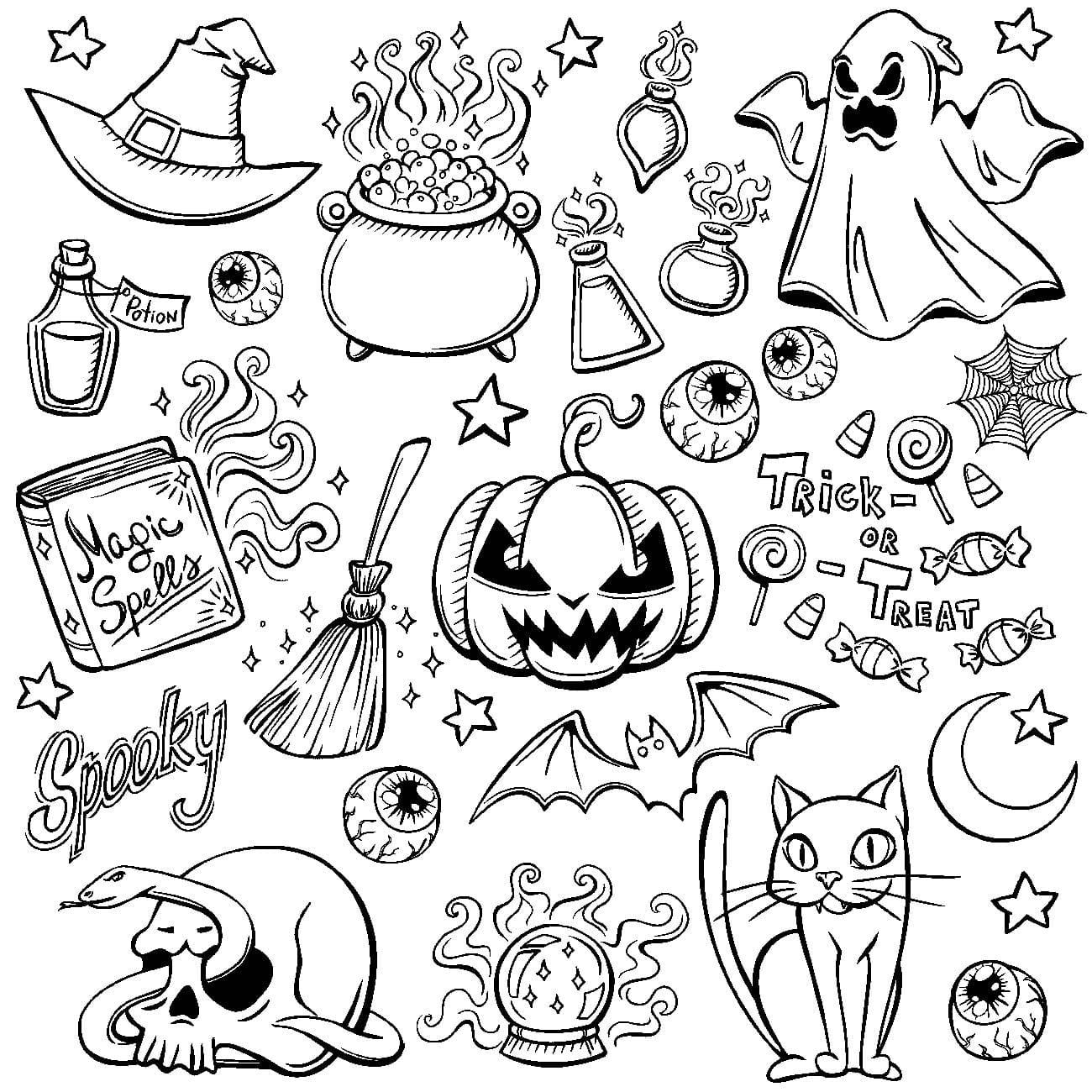 Desenho deImagem do Halloween para colorir