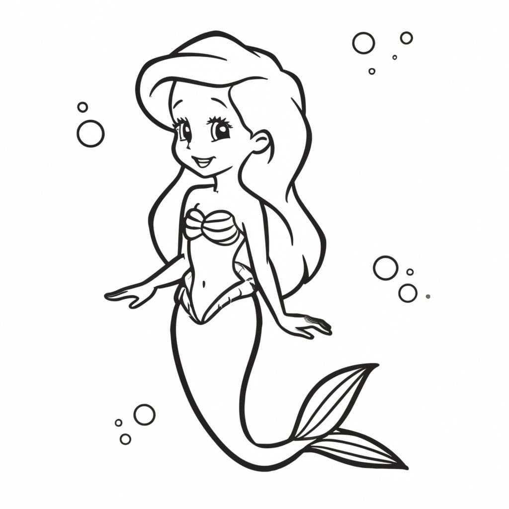 Desenho deImprimível Ariel para colorir