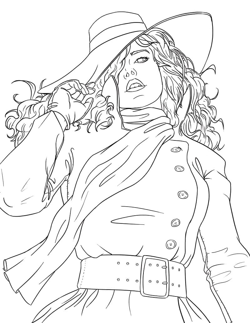 Desenho deImprimível Carmen Sandiego para colorir