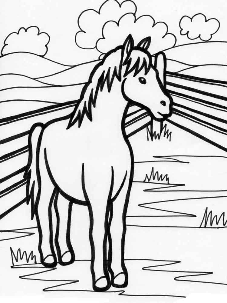 Desenho de Imprimível Cavalo para colorir