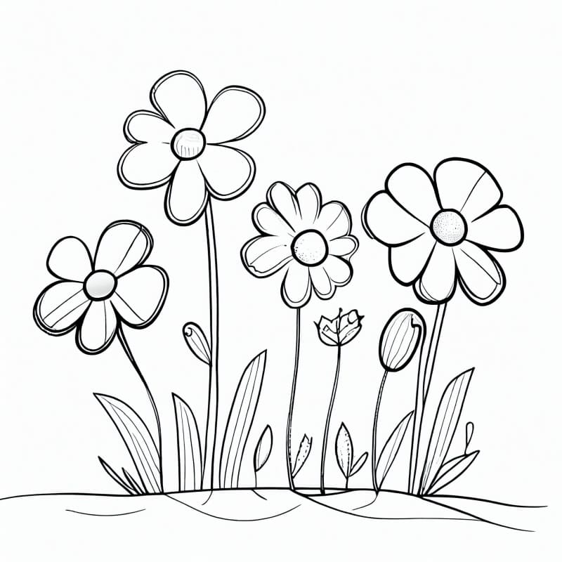 Desenhos de Flores para colorir