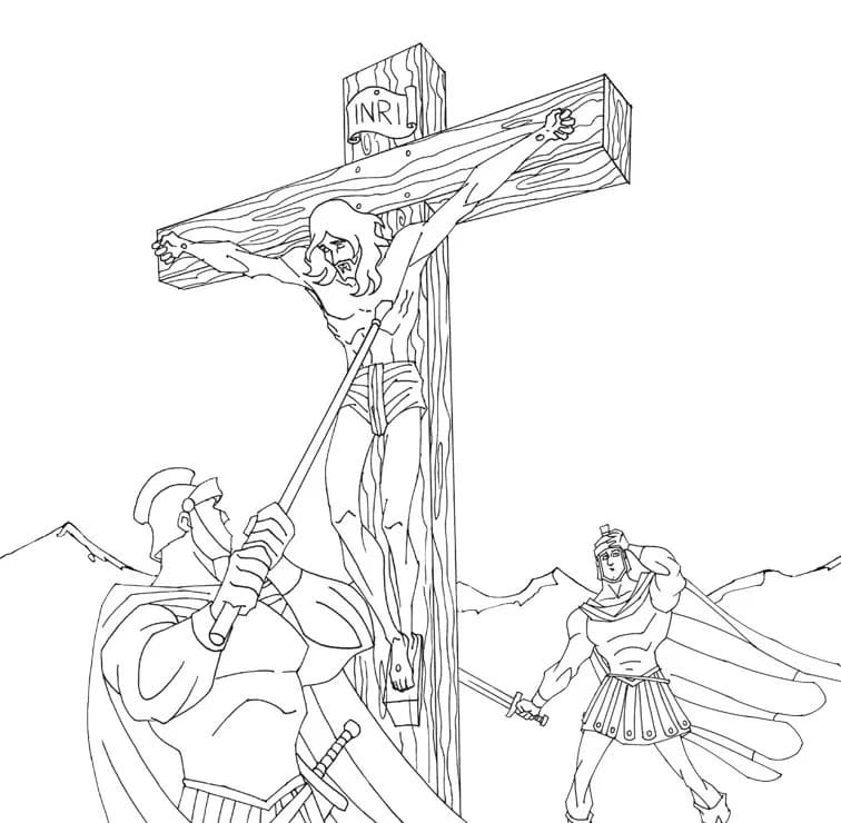 Desenho deImprimível Jesus Crucificado para colorir