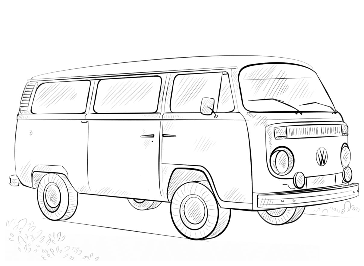 Desenho deImprimível Kombi para colorir