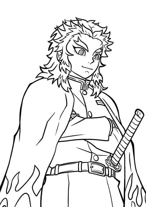 Desenho deImprimível Kyojuro Rengoku para colorir