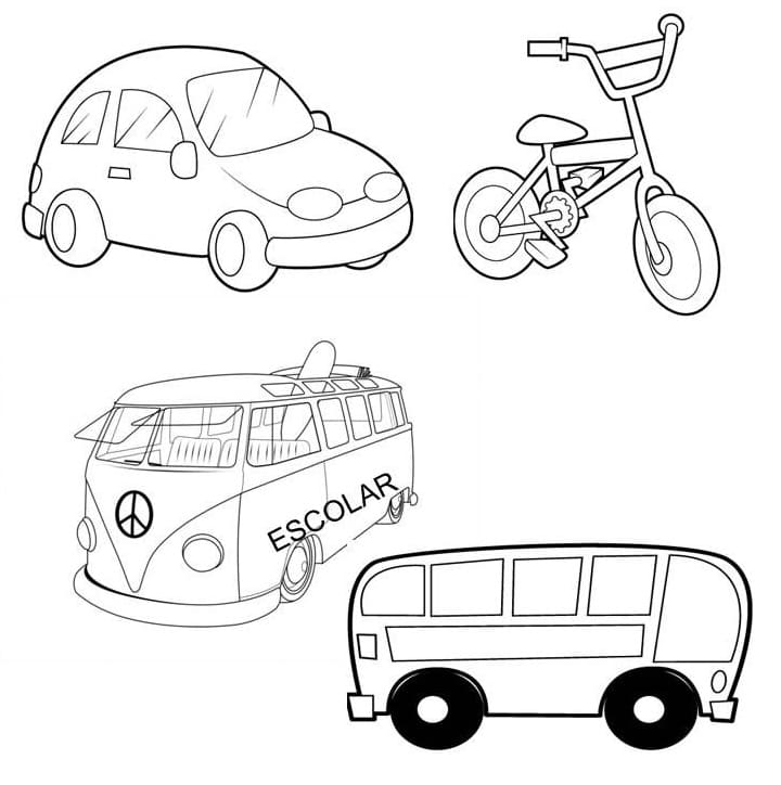 Desenho deImprimível Meios de Transporte para colorir