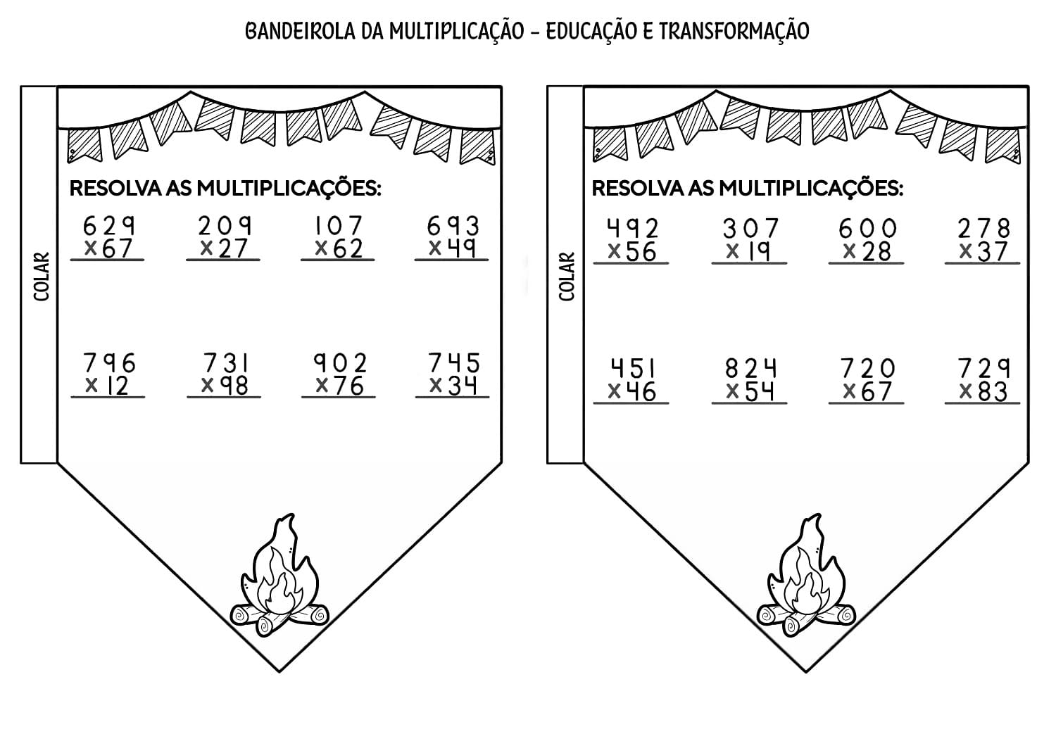 Desenho deImprimível Multiplicação para colorir