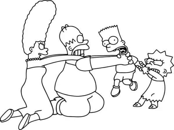 Desenho de Imprimível Os Simpsons para colorir