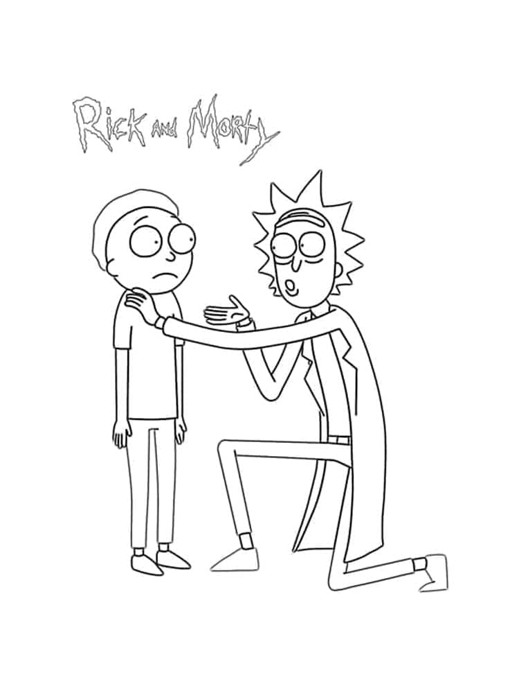 Desenho deImprimível Rick e Morty para colorir