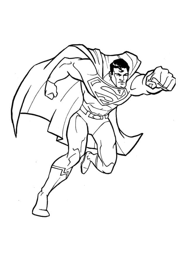 Desenho de Imprimível Superman para colorir