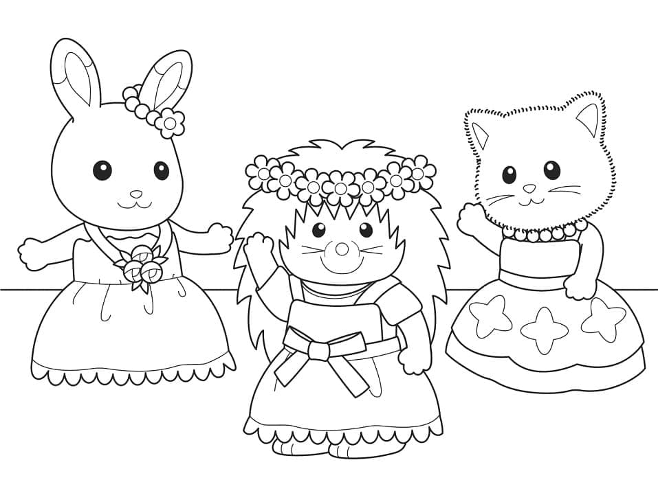 Desenho deImprimível Sylvanian Families para colorir