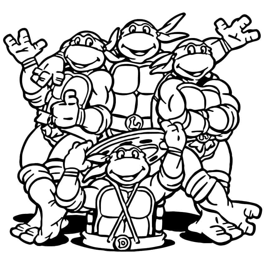 Desenhos de Tartarugas Ninja para colorir