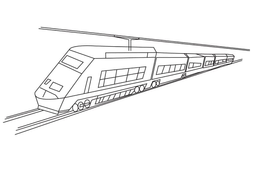 Desenho deImprimível Trem de Passageiros para colorir