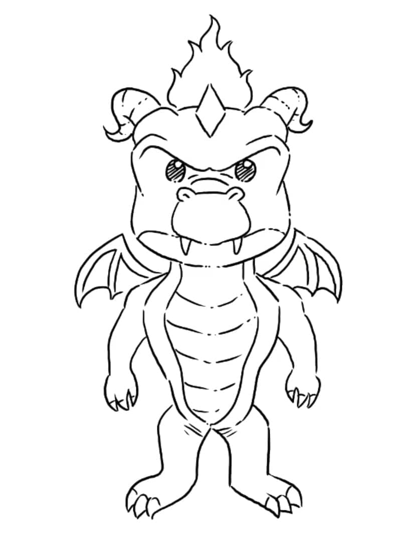 Desenho deInferno Dragon Stumble Guys para colorir