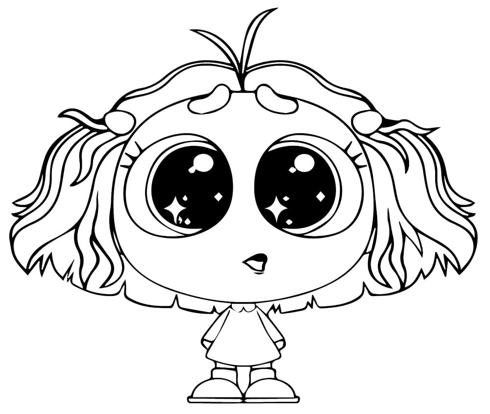 Desenho deInveja Kawaii para colorir