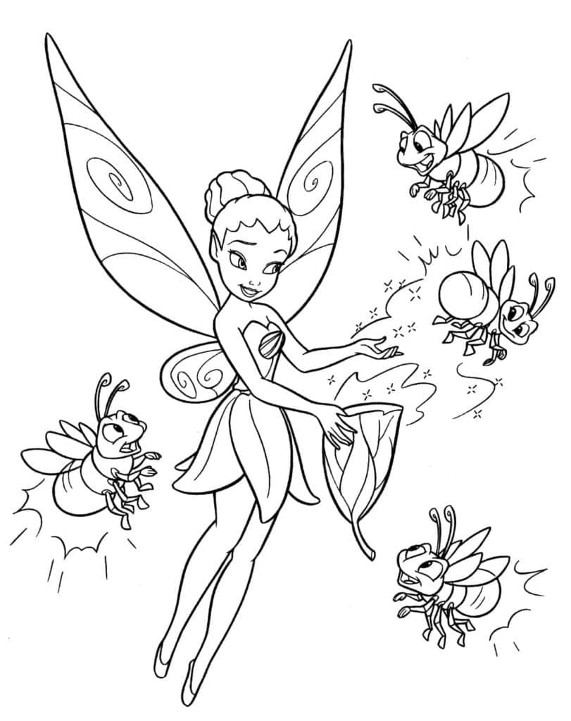 Desenho de Iridessa de Tinkerbell para colorir