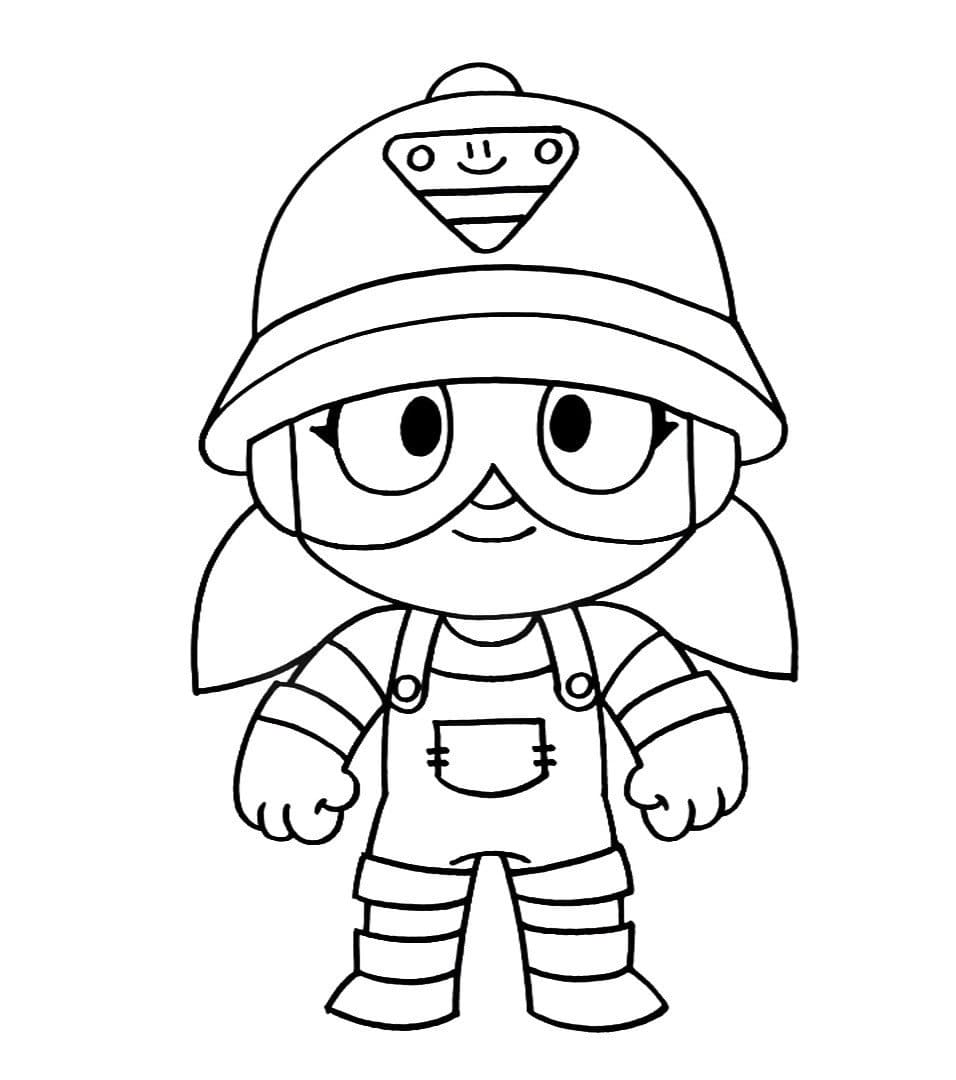 Desenho deJacky de Brawl Stars para colorir