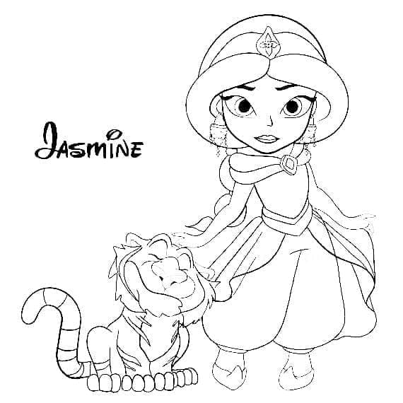 Desenho deJasmine Chibi para colorir