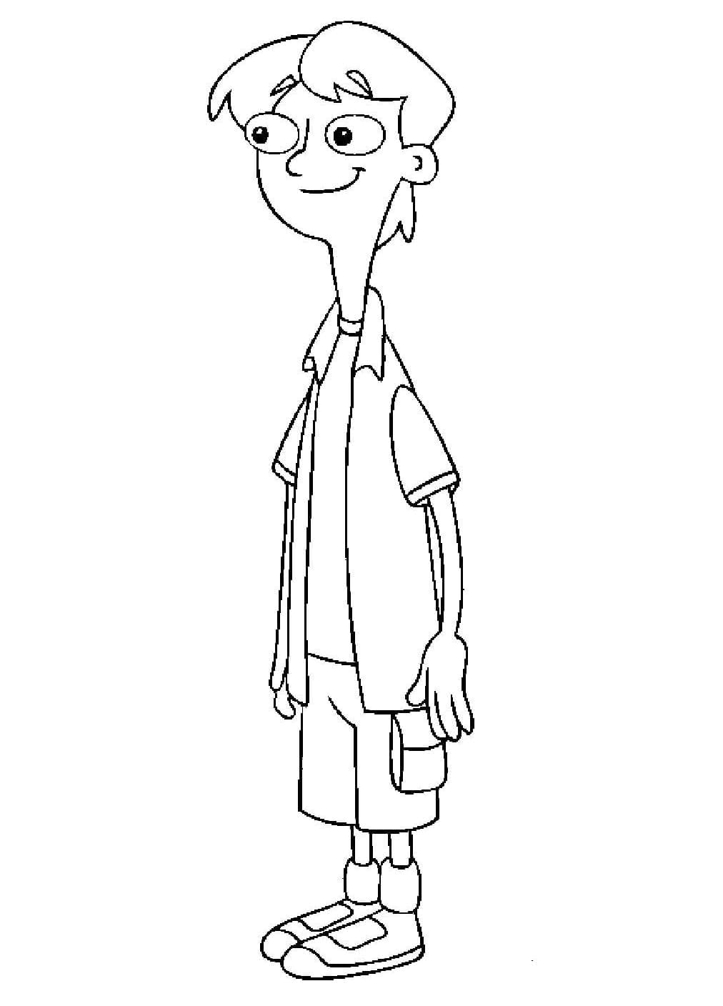 Desenho deJeremy de Phineas e Ferb para colorir