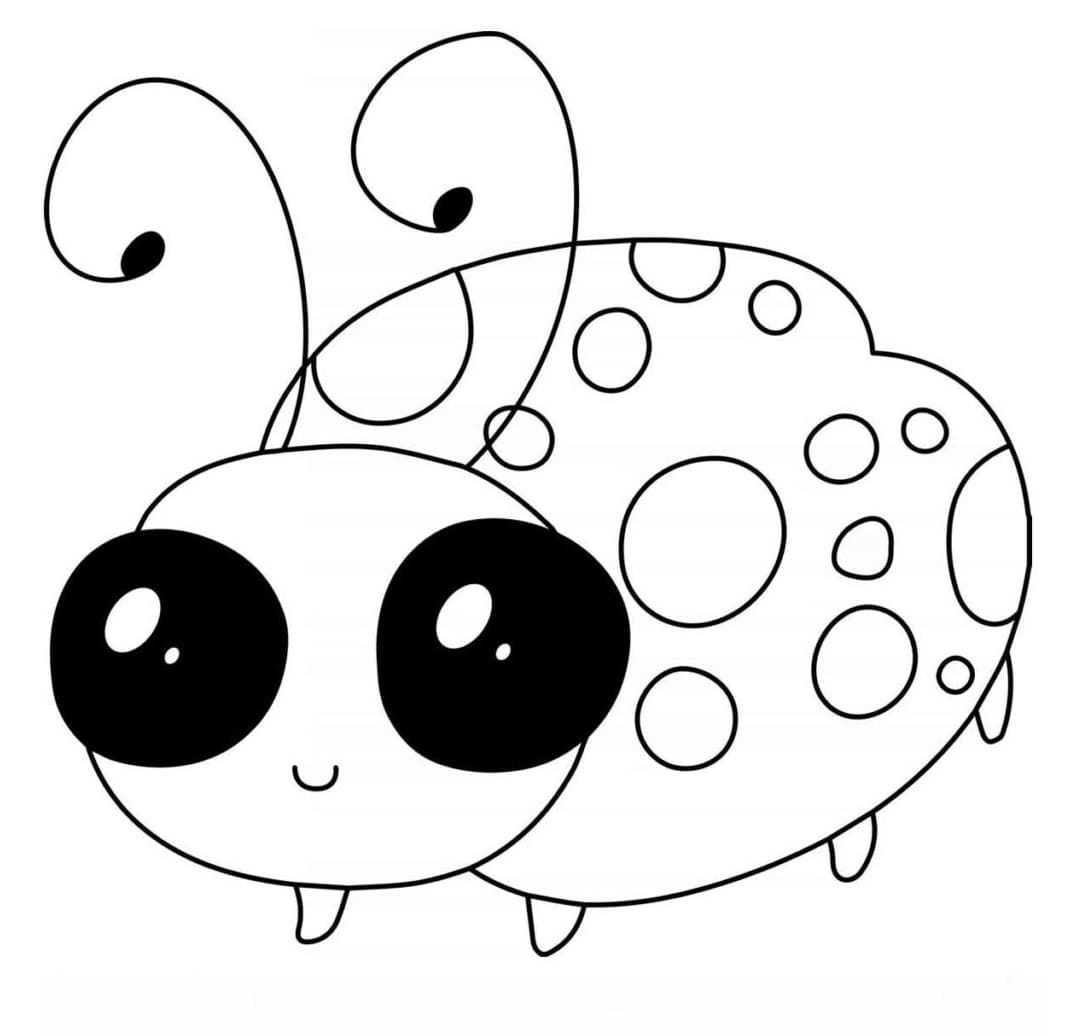 Desenho deJoaninha Kawaii para colorir