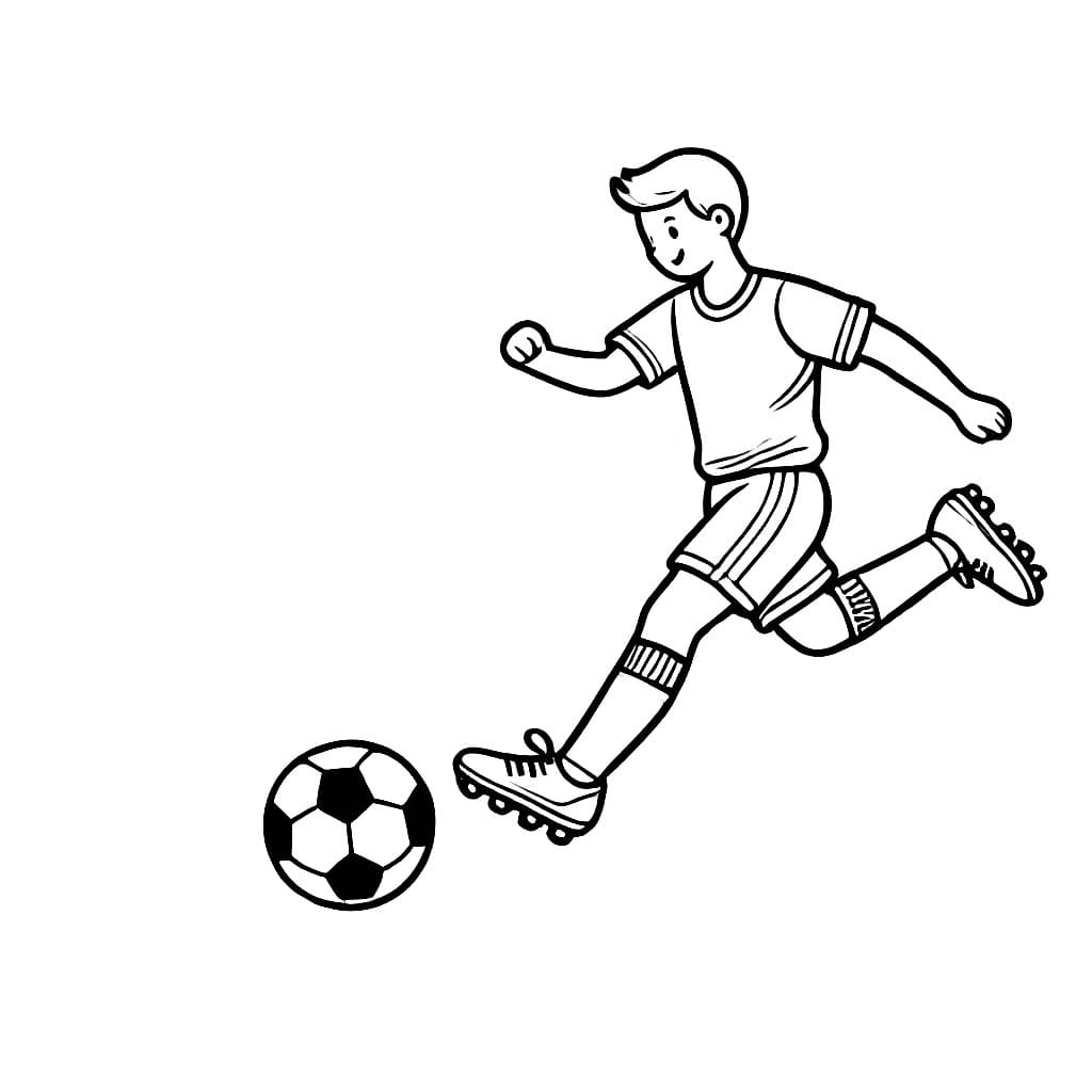 Desenho deJogador De Futebol para colorir