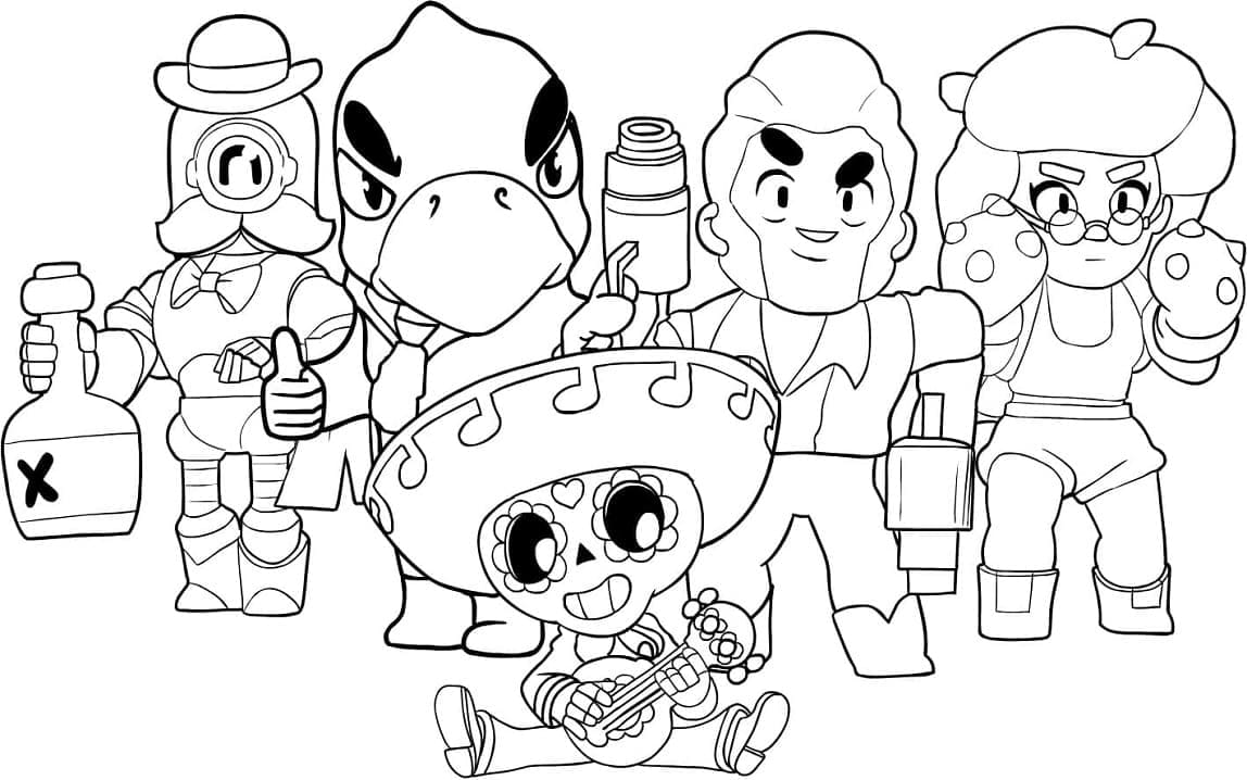 Desenho deJogo Brawl Stars para colorir