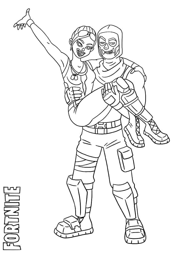 Desenho deJogo Fortnite para colorir