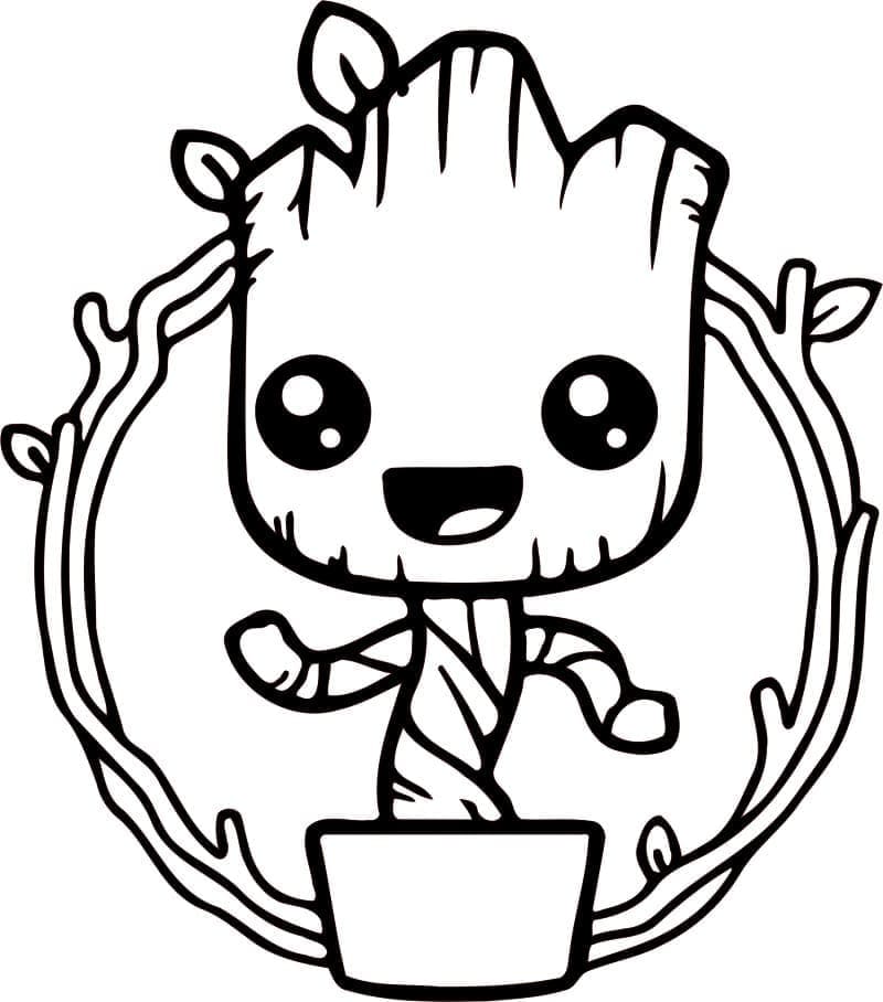 Desenho deKawaii Groot para colorir