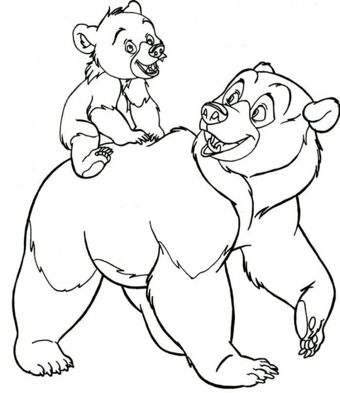 Desenhos de Irmão Urso para colorir