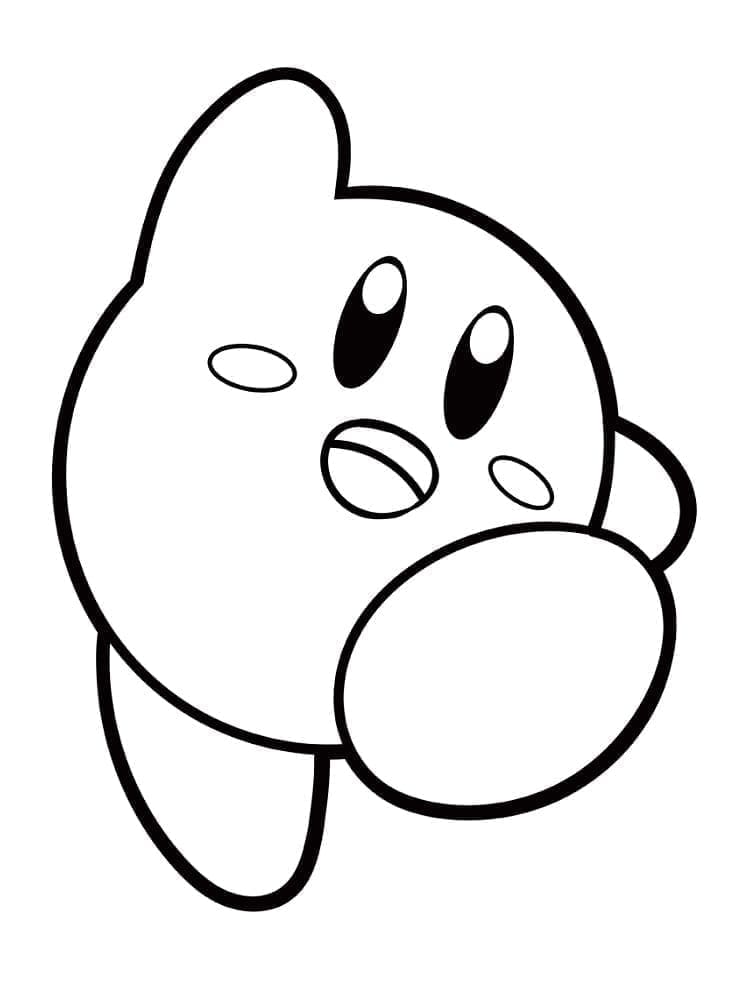 Desenho deKirby Fácil para colorir