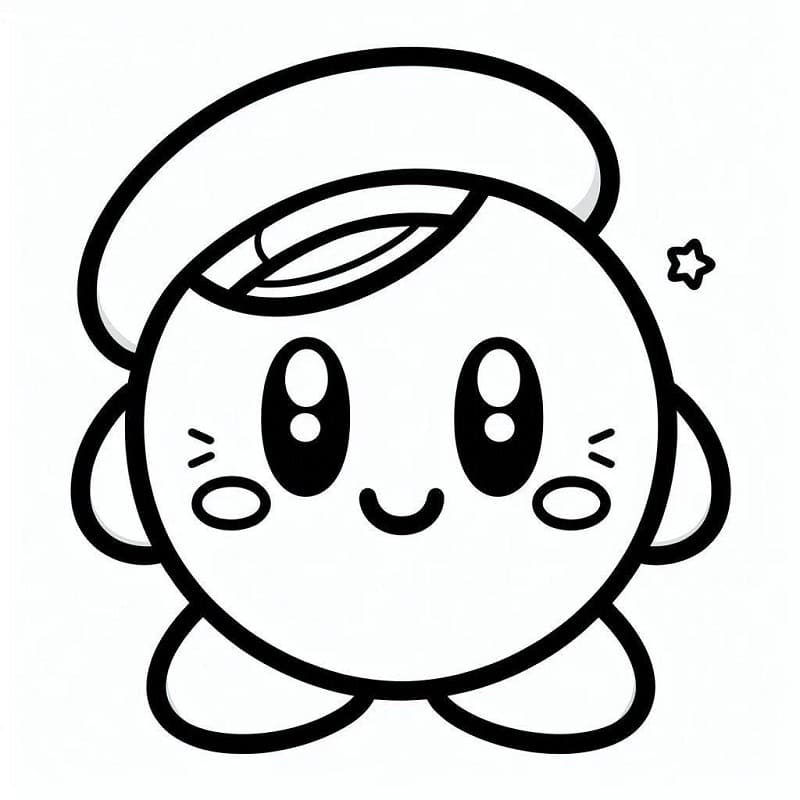 Desenho deKirby Kawaii para colorir