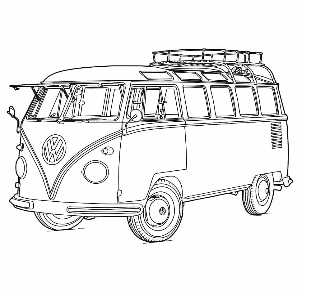 Desenho deKombi Volkswagen para colorir