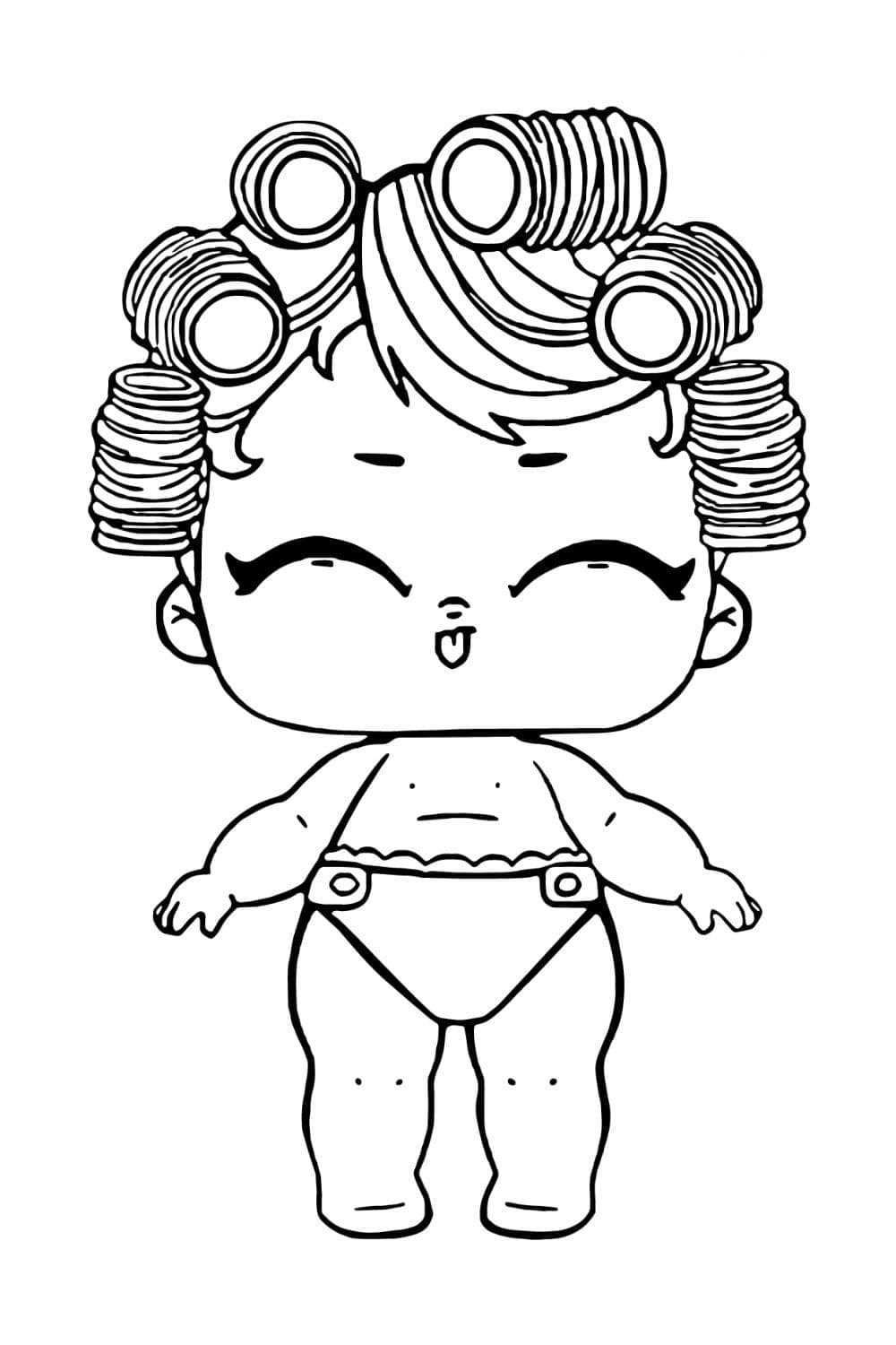 Desenho deLOL Bebê Imprimível Para Crianças para colorir