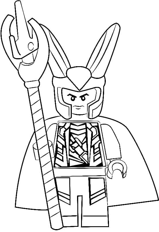 Desenho de Lego Loki para colorir