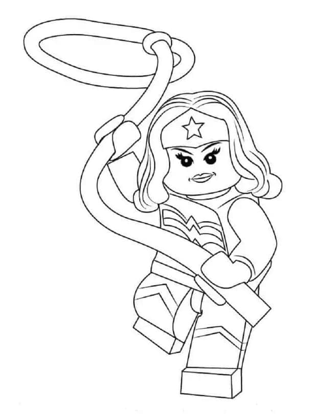 Desenho deLego Mulher Maravilha para colorir