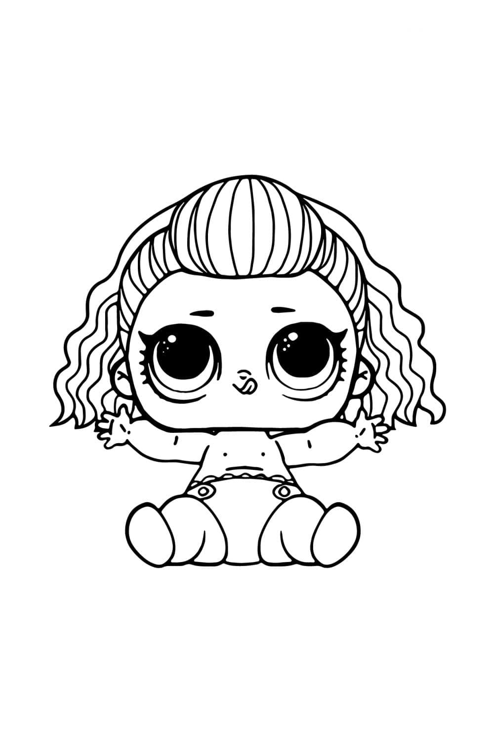 Desenho deLil BB LOL Bebê para colorir