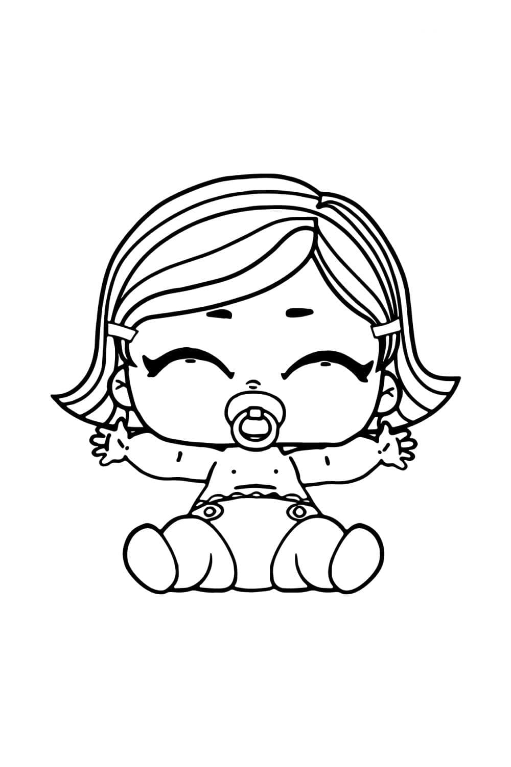 Desenho deLil Dreamy Doll LOL Bebê para colorir