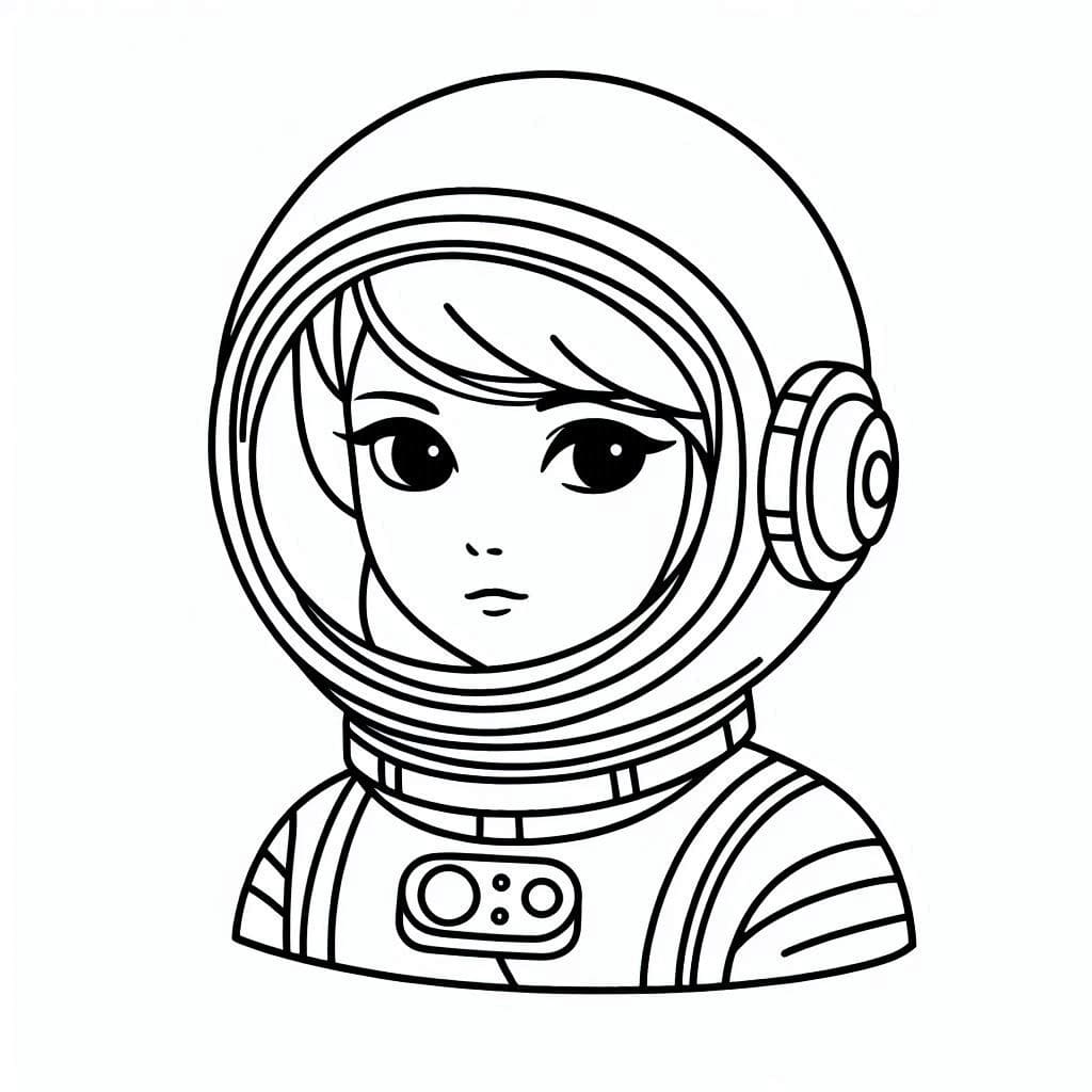 Desenho deLinda Astronauta para colorir