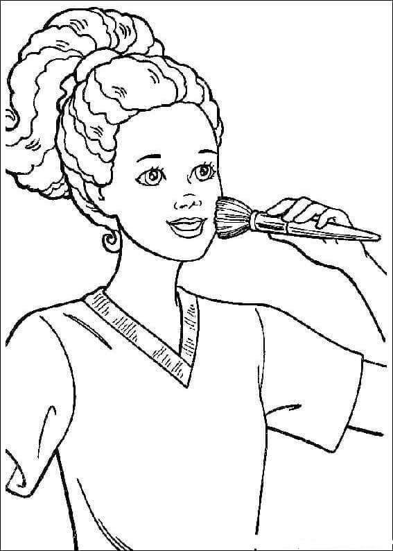 Desenho deLinda Barbie para colorir