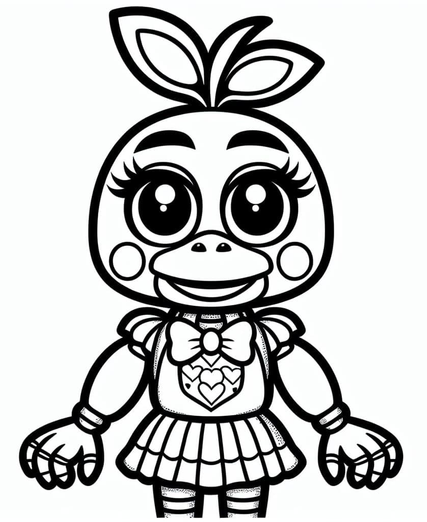 Desenho deLinda Chica Fnaf para colorir