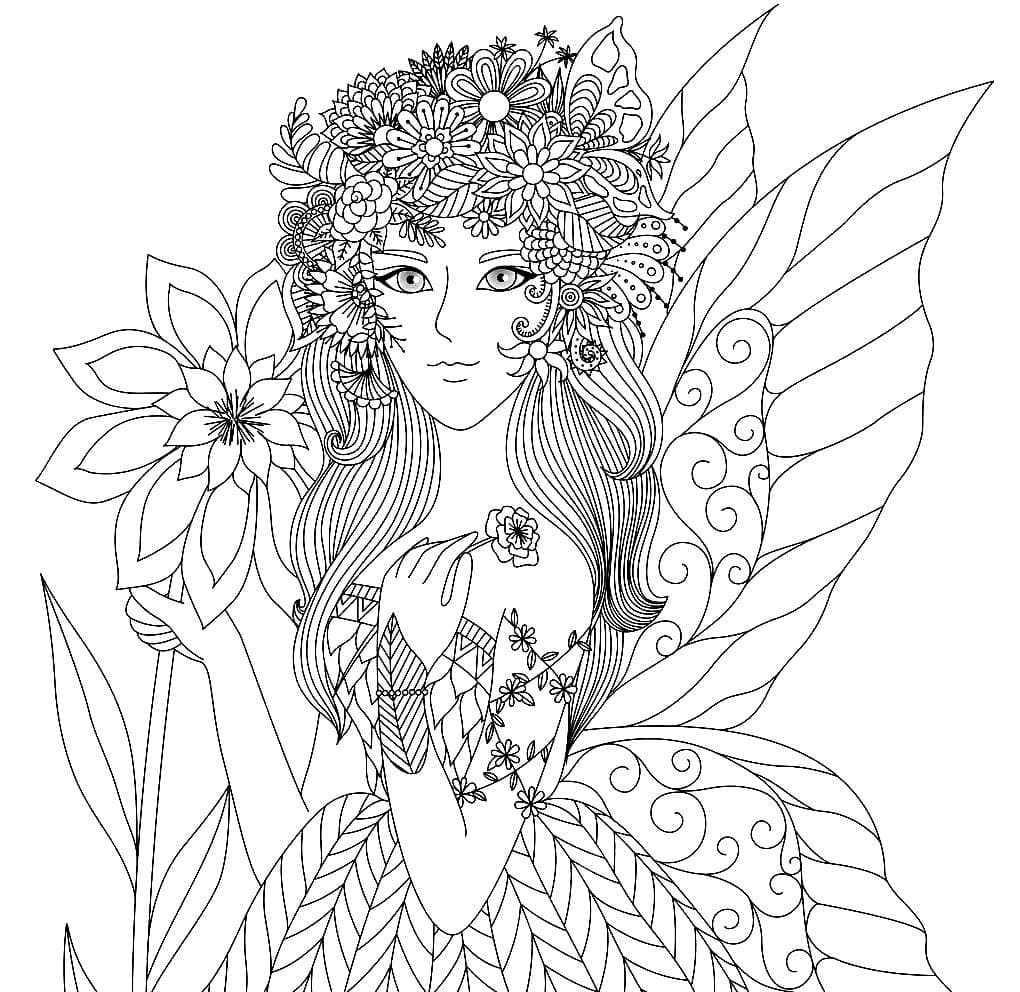 Desenho deLinda Fada para colorir