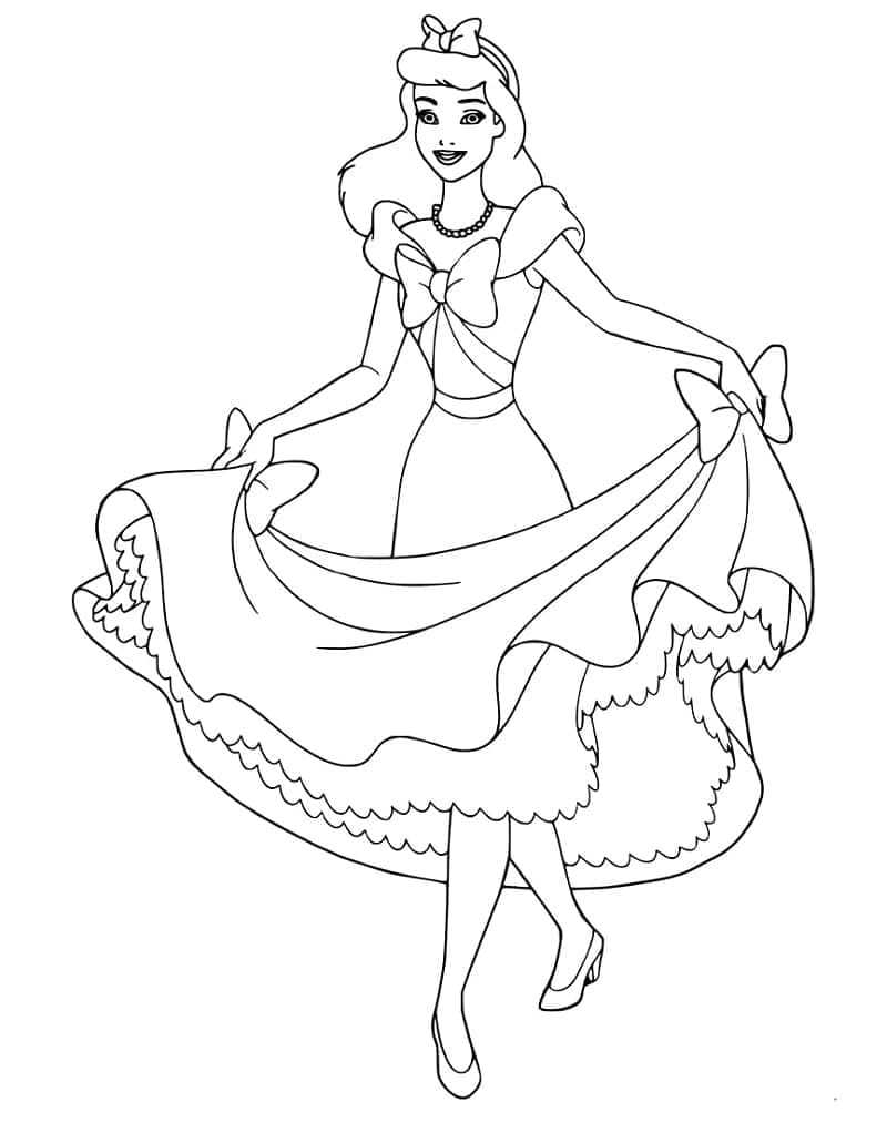 Desenho deLinda Princesa Cinderela para colorir