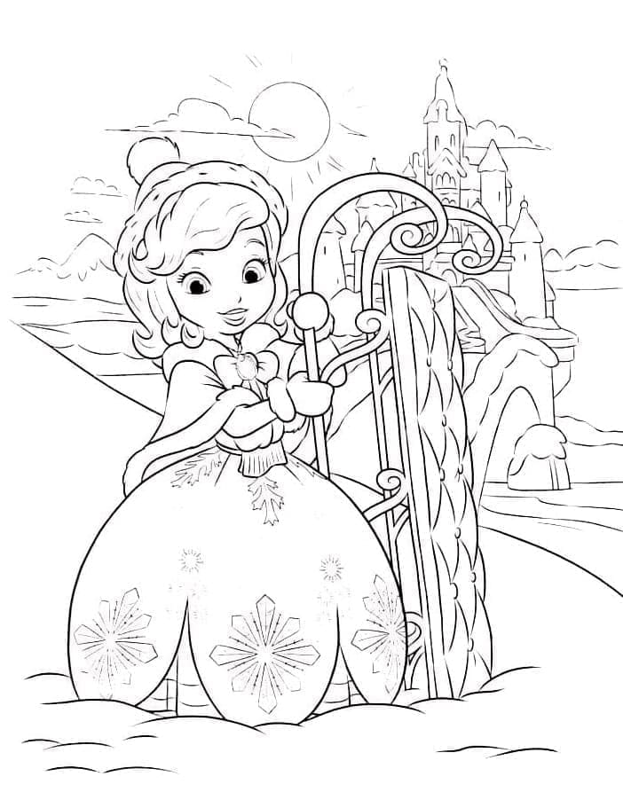 Desenho deLinda Princesa Sofia para colorir