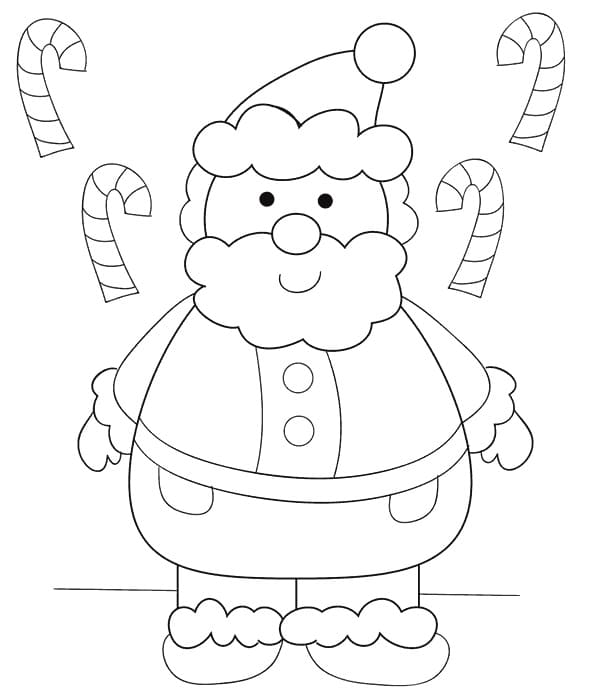 Desenho deLindo Papai Noel para colorir