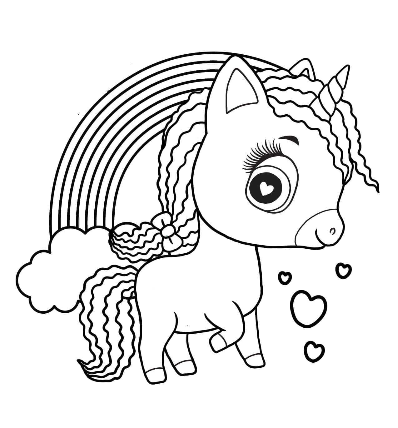 Desenho deLindo Unicornio Bebe para colorir