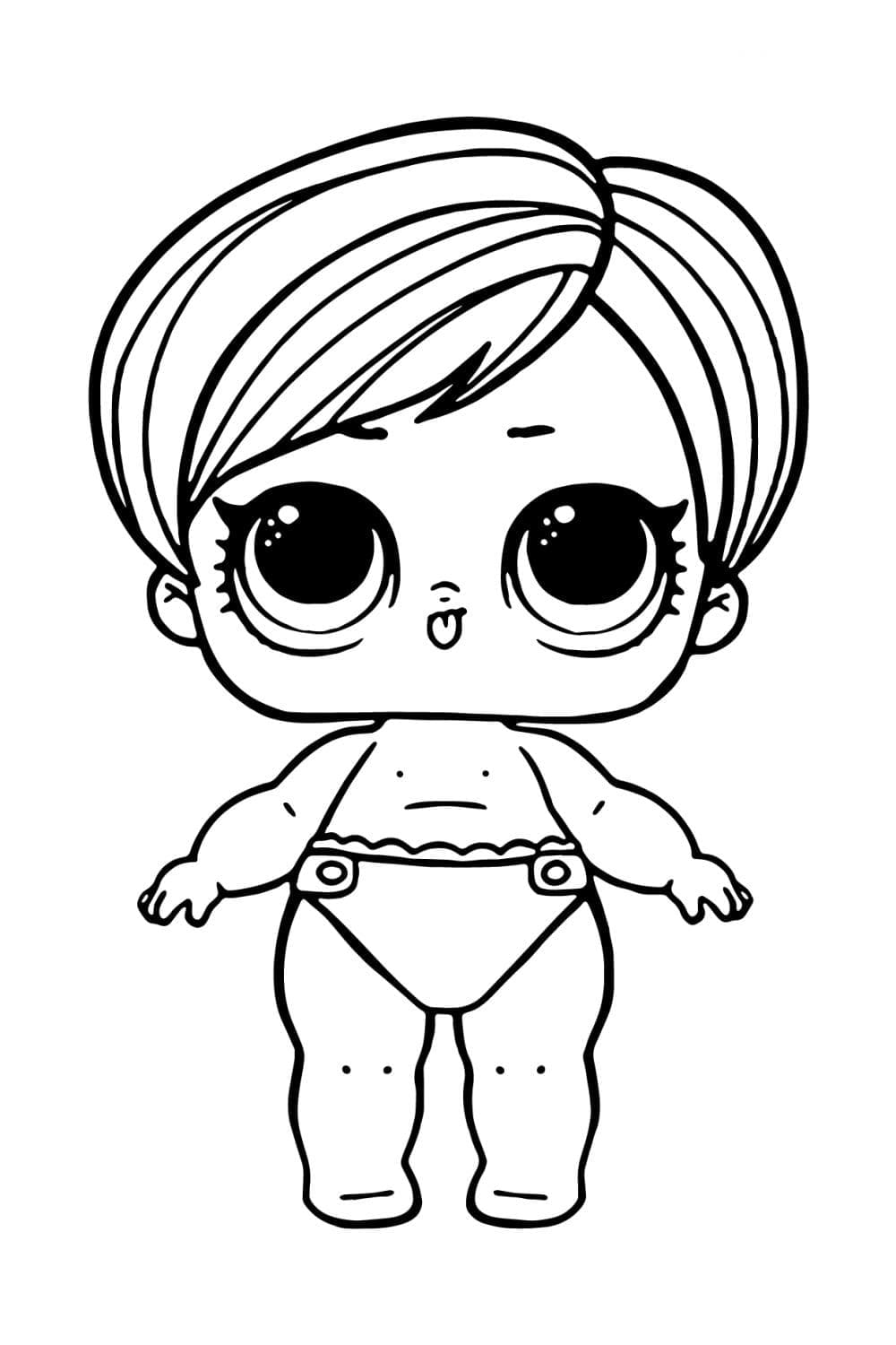 Desenho deLittle Hipster Doll LOL Bebê para colorir