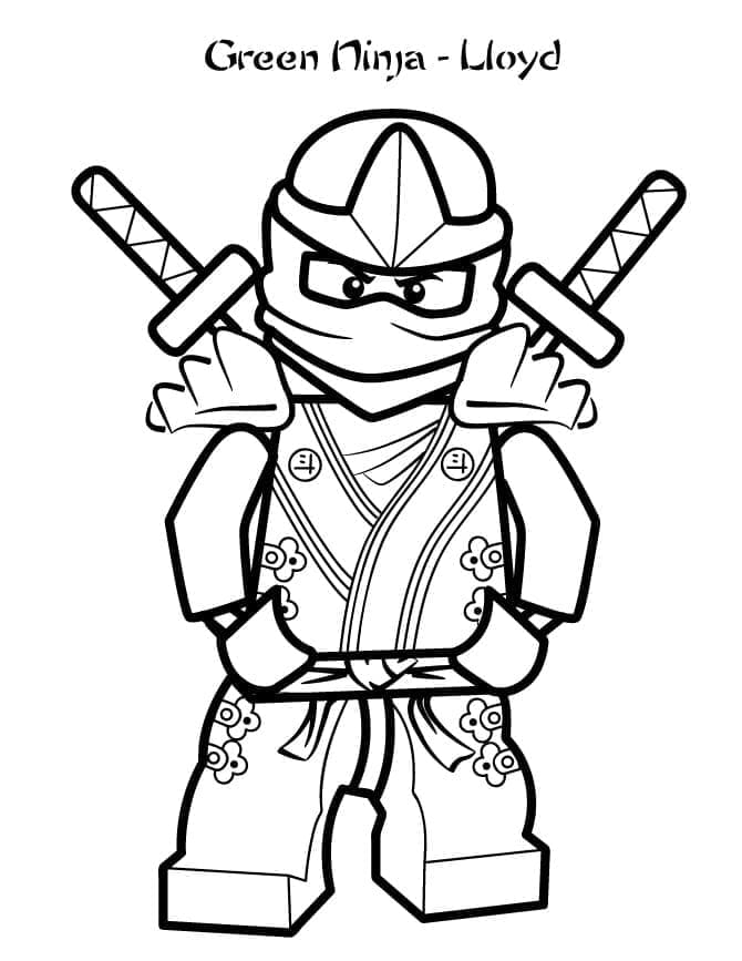 Desenho de Lloyd Ninjago para colorir