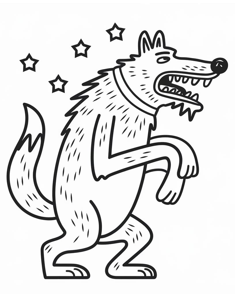 Desenhos de Lobo Mau para colorir