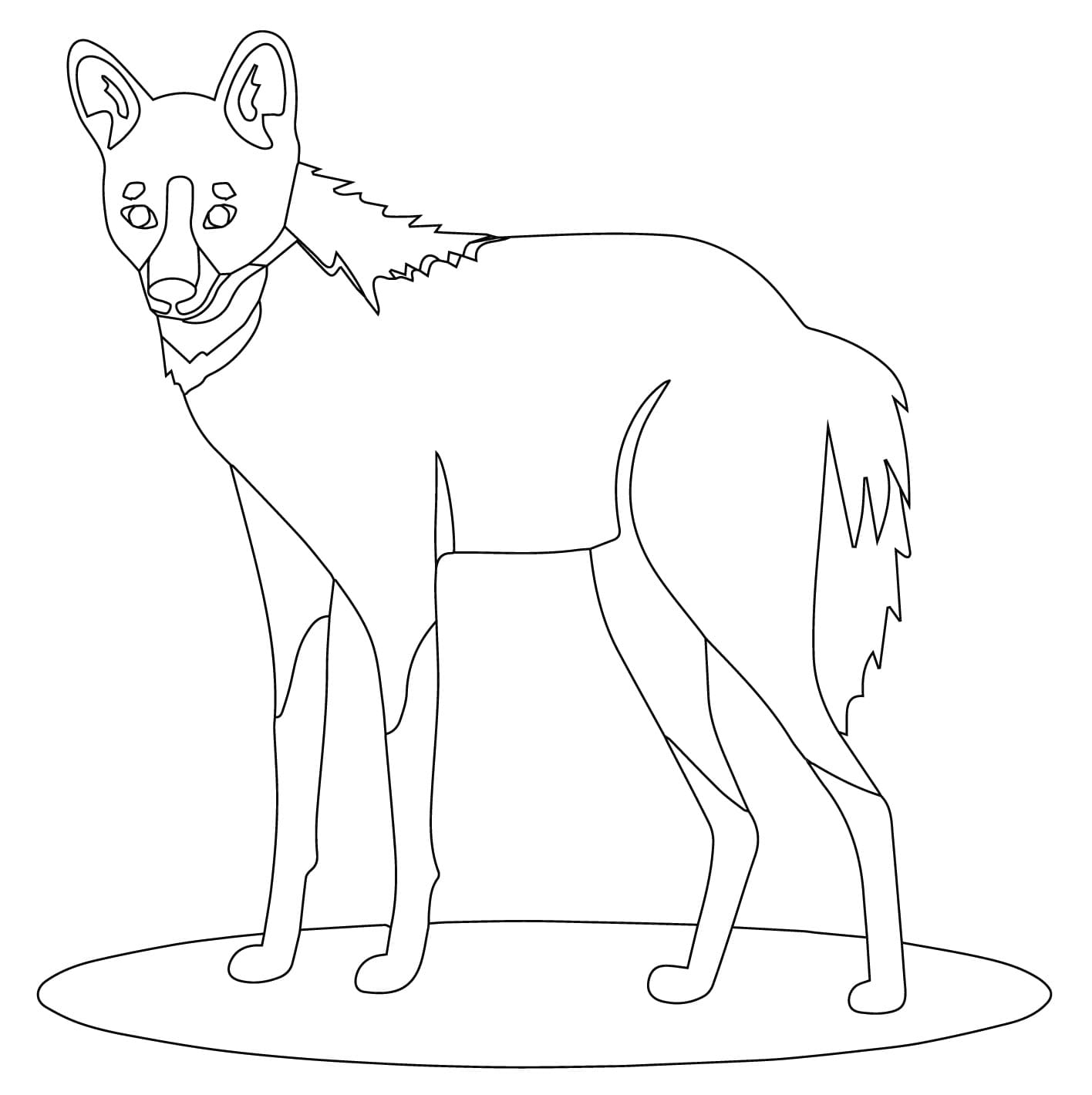 Desenho deLobo-guará Simples para colorir